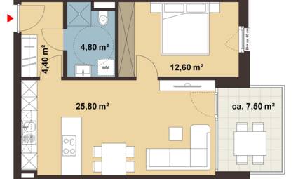 Grundriss Whg 10 Wohnanlage Wiesstraße, Altach