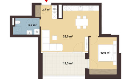 Grundriss Whg 12 Sebastianstraße in Feldkirch