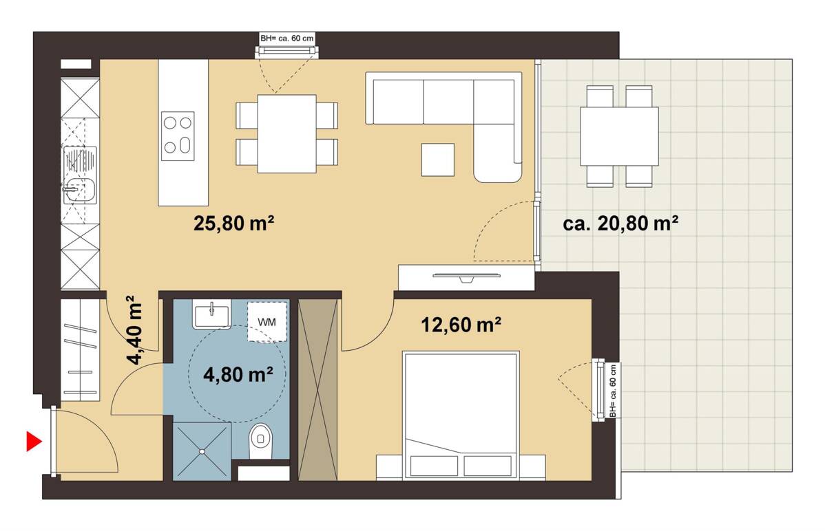 Grundriss Whg 05 Wohnanlage Wiesstraße, Altach