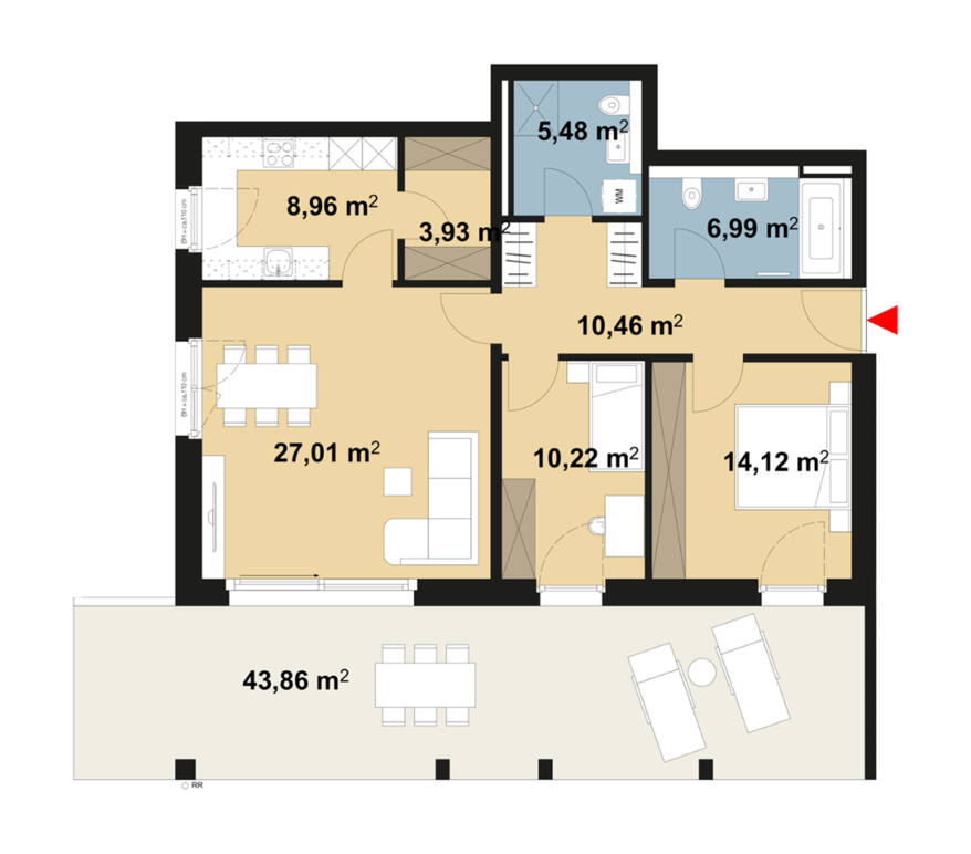 Grundriss Wohnung 01 