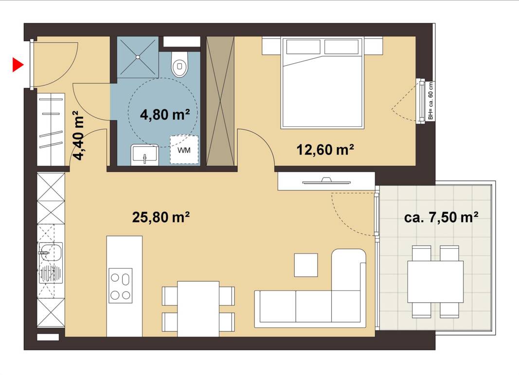 Grundriss Whg 10 Wohnanlage Wiesstraße, Altach